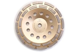 Whirlwind USA GSD 7 in. Diamond Grinding Cup Wheel Double Row Standard Higher Diamond Concentration with 5/8-Inch 11mm Thread (7")