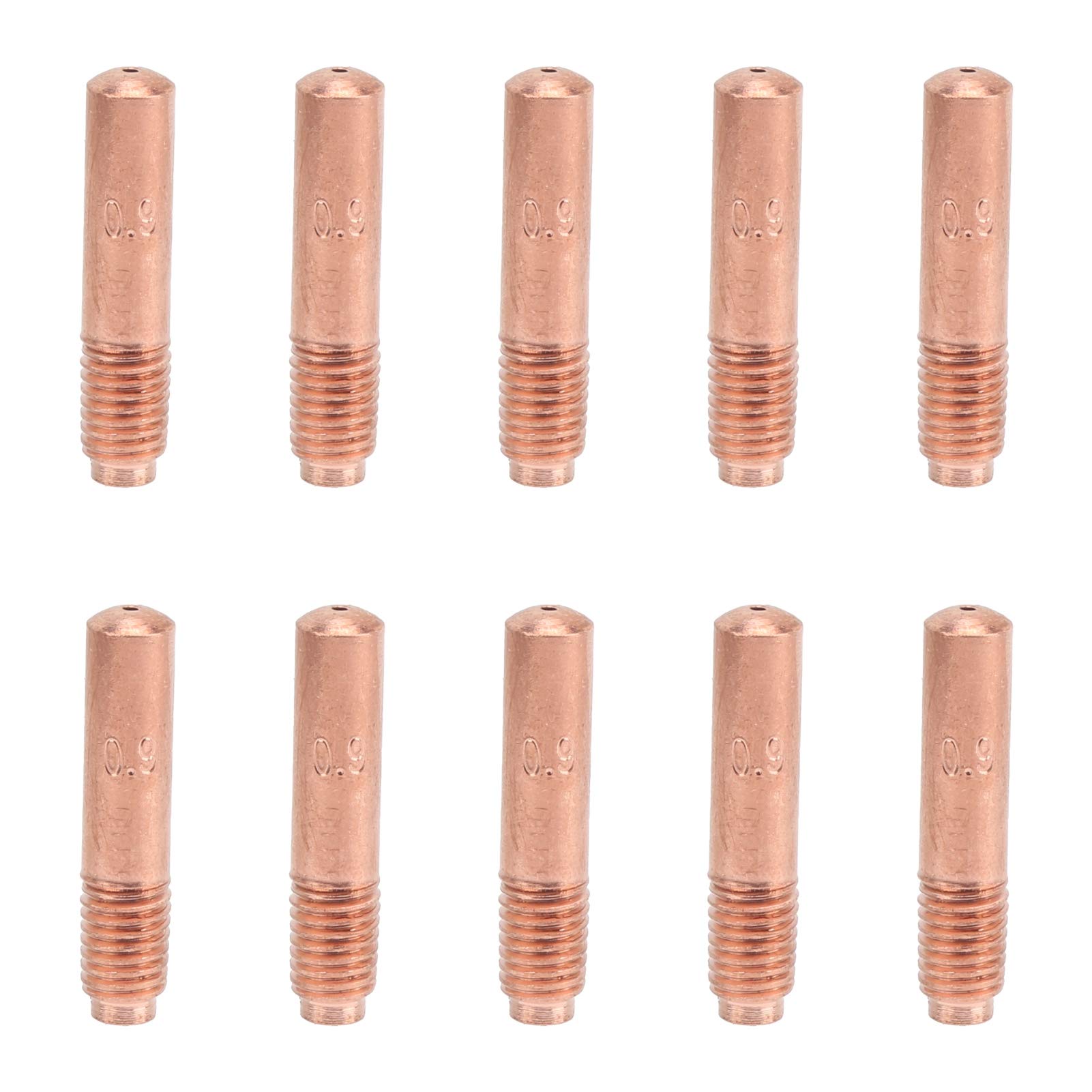 10Pcs MIG Welding Contact Tips Conductive Nozzles Copper Industrial Accessories Replacement Parts for Threads MIG Welder Gun