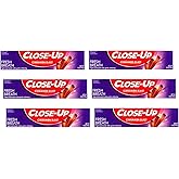 Close-Up Toothpaste, Refreshing Red Gel, Anticavity Fluoride, Cinnamon, 6 Ounce (Pack of 6)