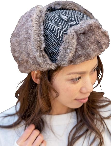 Amazon Nakota ナコタ ヘリンボーン フライトキャップ ブラック パイロットキャップ 帽子 メンズ レディース 防寒 冬 キャップ 通販