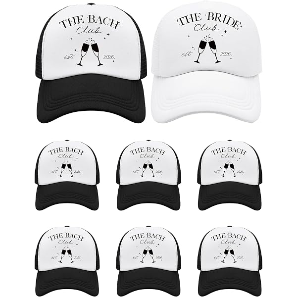 Amazon.com: Unittype 8 Pcs Bachelorette Hats Bride Hats for  display picture 1