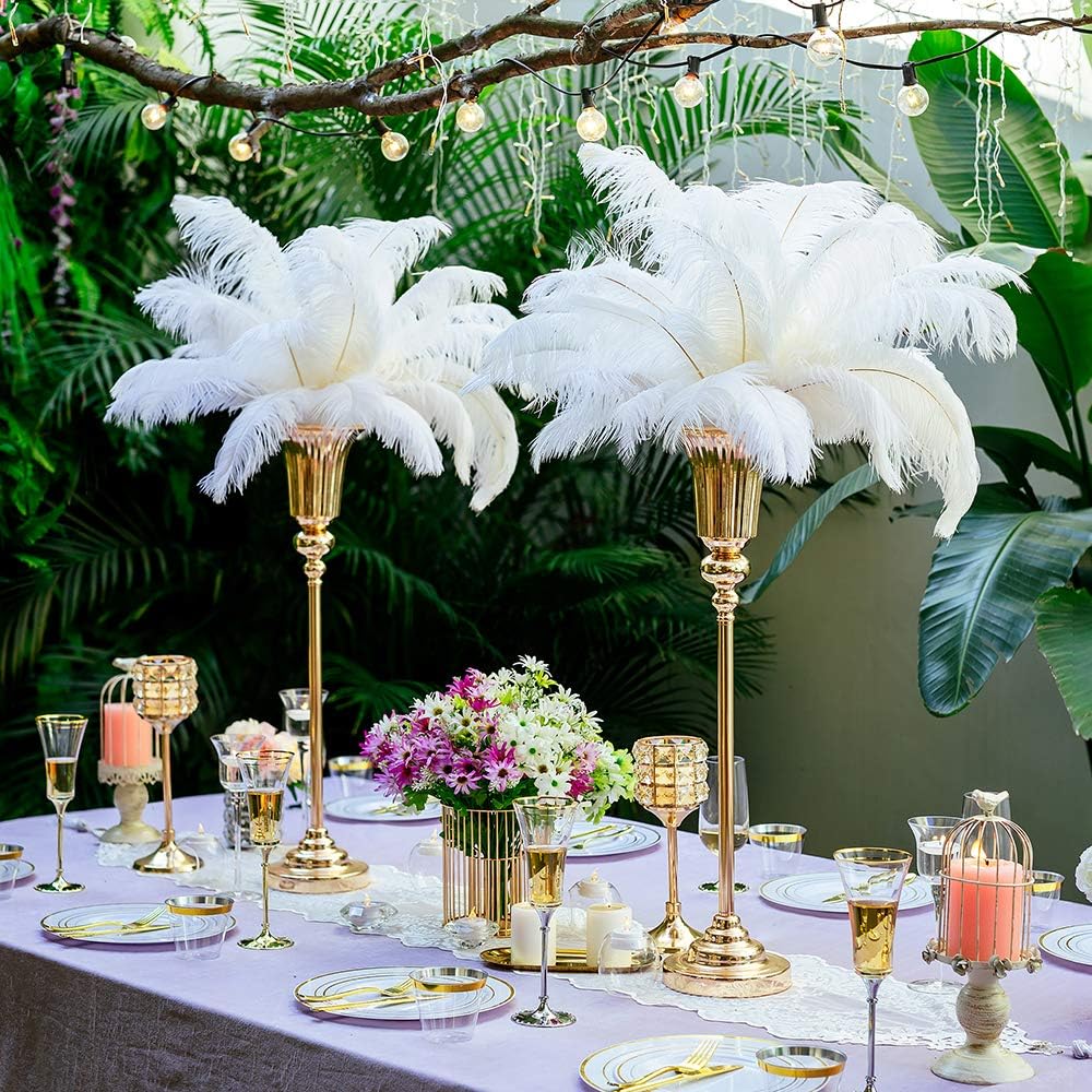 NUPTIO Gold Vase Centrepieces Tall: 2 Pcs 67.8cm Wedding Table Centerpieces Trumpet Vases Metal Flower Stand for Party Anniversary Ceremony Birthday Decorations - Image 3