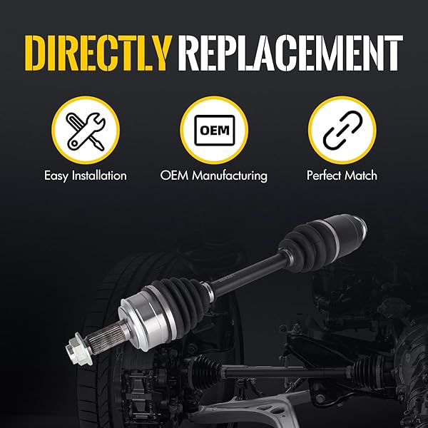 KUSATEC CV AXLE SHAFT ASSEMBLY COMPATIBLE WITH ACURA TSX 2009-2014; HONDA ACCORD 2008-2017/CIVIC 2014, FRONT RIGHT SIDE, 1.8 2.4L L4, REPLACE# 66-4251