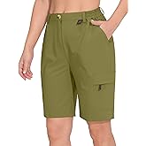 Little Donkey Andy Women's Hiking Cargo Shorts 10 Inches Lightweight Outdoor Golf Casual Shorts with 6 Pockets
