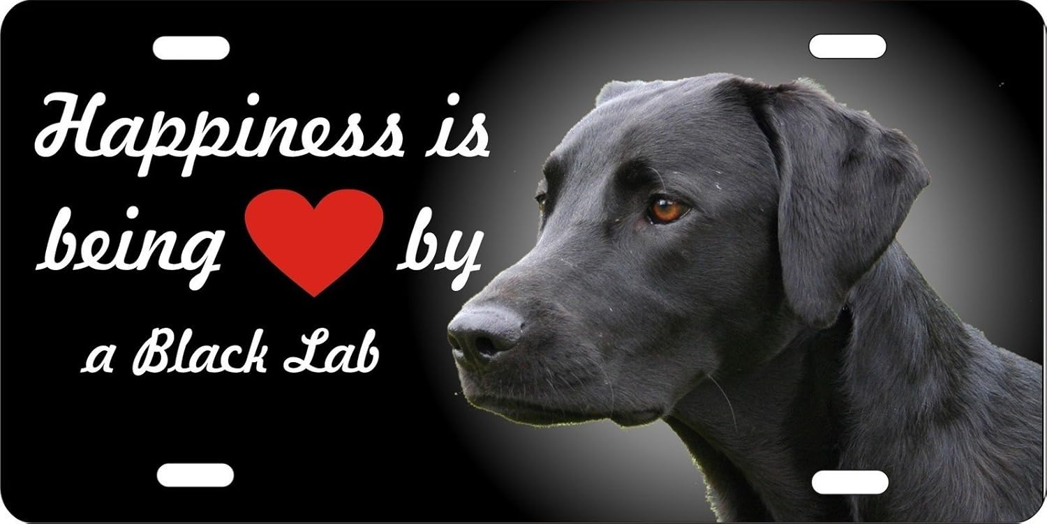 black lab license plate