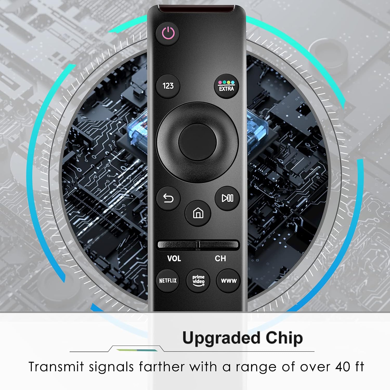 EWO'S Universal Remote Control for All Samsung TV LED QLED UHD SUHD HDR LCD Frame Curved HDTV 4K 8K 3D Smart TVs, with Buttons for Netflix, Prime Video, WWW: Electronics