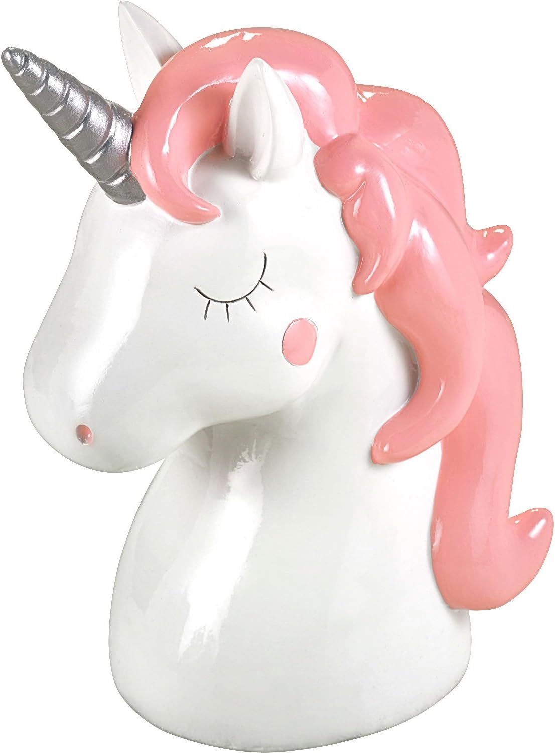 Mousehouse Gifts - Unicorn Head Piggy Bank for Children Unicorn Money Bank for Girls, Pink, White - Image 5