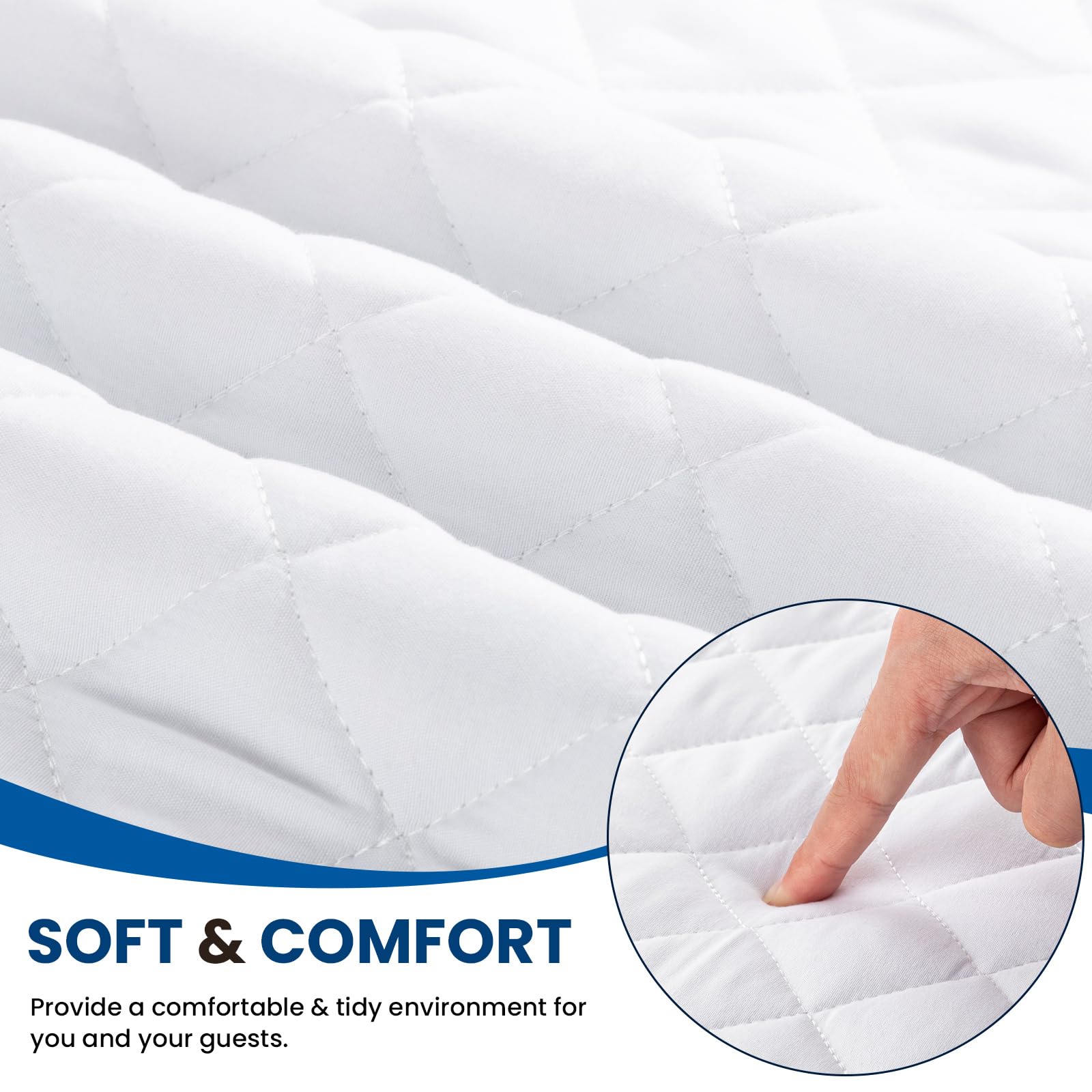 Noverlife 2-Piece Waterproof Microfier Fitted Massage Table Pad Set, Includes Massage Bed Pad Sheet and Face Rest Cover, 72x33in Mattress Protector Pad Universal Size Massage Face Cover for Spa Salon