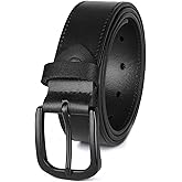 KEECOW Men's 100% Italian Cow Leather Belt Men With Anti-Scratch Buckle,Packed in a Box