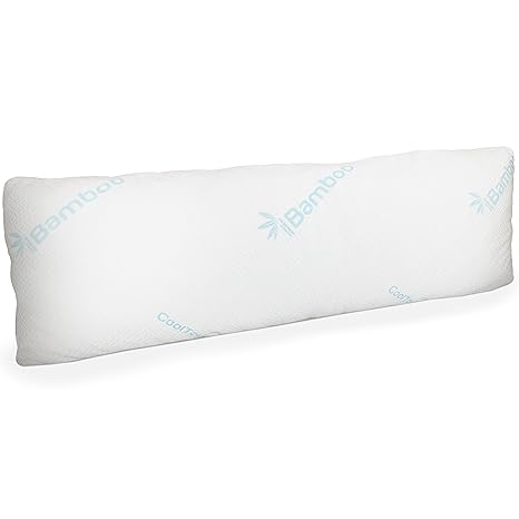 Simply Slumber Memory Foam Body Pillow With Bamboo Cover For