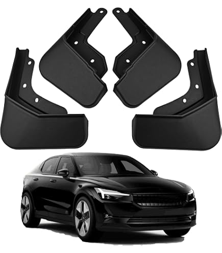 No-Drill Mud Flaps For Polestar 2 (2021-2025) - ABS Fender Guards, Sediment Protection