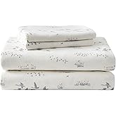 Eddie Bauer - Flannel Sheets King Size, Anti-Pilling & Wrinkle Resistant Cotton, Touchably Soft for All-Season Comfort - Bed Sheets with Matching Pillowcases & Fitted Sheet (Geese Meadow Yellow)