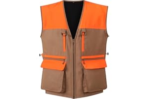 NEW VIEW Upland Hunting Vest for Men- Blaze Orange, Pheasant Hunting Vest with Game Pouch, Bird Hunting Vest for Quail