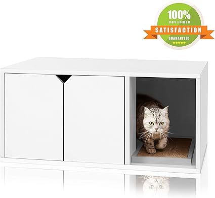Amazon Com Way Basics Modern Cat Litter Box Enclosure White