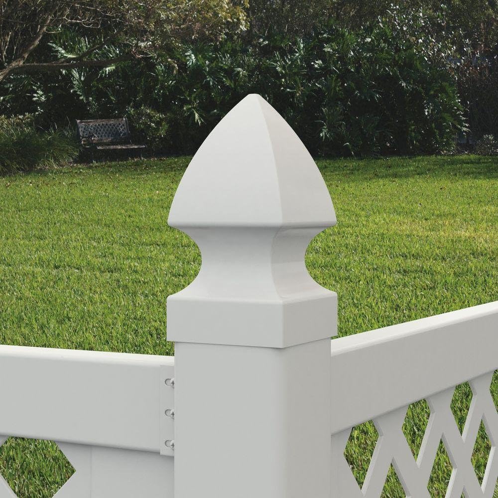 Amazon Com Outdoor Essentials Picketlock Olympia Privacy Fencing 5 In X 5 In X 96 In White Vinyl Fence Post Garden Outdoor