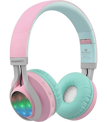 Amazon.com: Riwbox WT-7S Kids Bluetooth Headphones Light Up