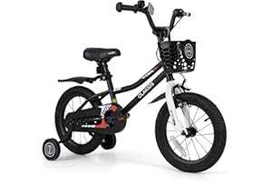 Olakids Kids Bike, 12 14 16 18 Inch Toddlers Bike for Boys Girls Age 3-8 Years, Children's Bicycle with Training Wheels Adjus