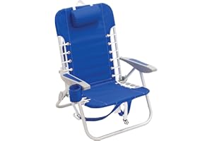 RIO BRANDS Rio Beach lace-up suspension folding backpack beach chair, light blue