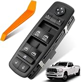 4602863AB Power Window Switch Fit for 2009-2012 Dodge Ram 1500 2500 3500 | Front Left Driver Side, Door &amp; Windows Control, Replaces 4602863AC, 4602863AD