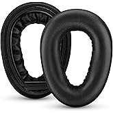 Sheepskin Leather Earpads for Sennheiser PXC480, PXC550, PXC 550-II, MB660 UC, MB 660 MC Headphones, Soft, Replacement Cushions, Extra Comfort By Brainwavz (Black)