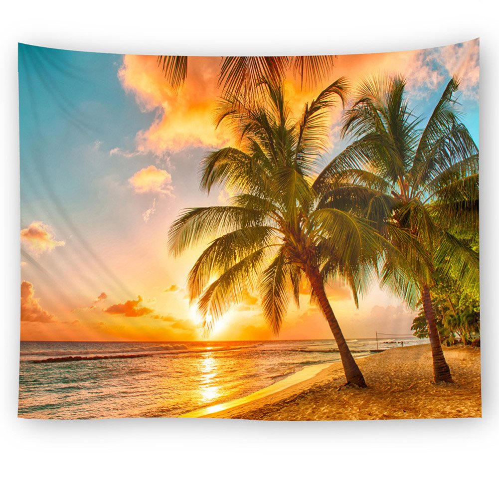 Tapestries Home Wall Hanging Tapestry Sunset Ocean Beach Tapestry