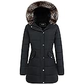 TYBBNY Women's Winter Coat Waterproof Long Insulated Parka with Detachable Hood