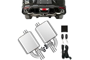 JIAREAR Valvetronic Exhaust Cutout 3 Inch, Electric Exhaust Valve Muffler Cat Back Exhaust System Kit (2pcs)