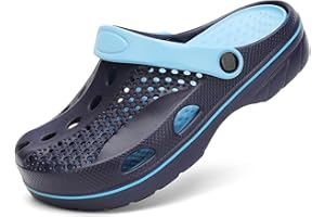 Wolidio Boys and Girls Arch Support Garden Clogs Shoes Kids Slippers Indoor Outdoor Beach Sandals Removable Cushion Insole