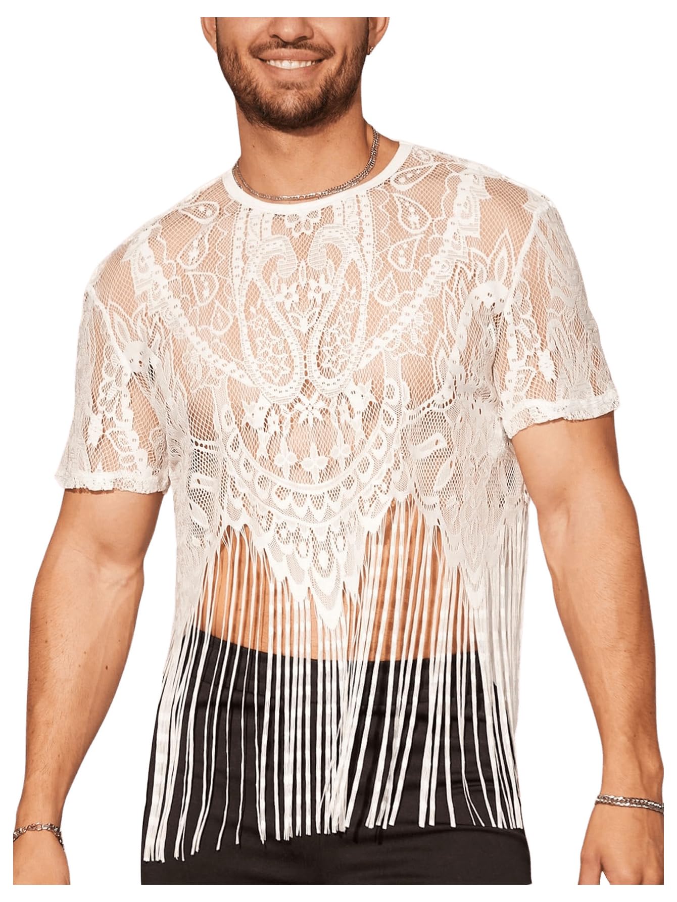 Photo 1 of Frayed Lace Shirt Mens