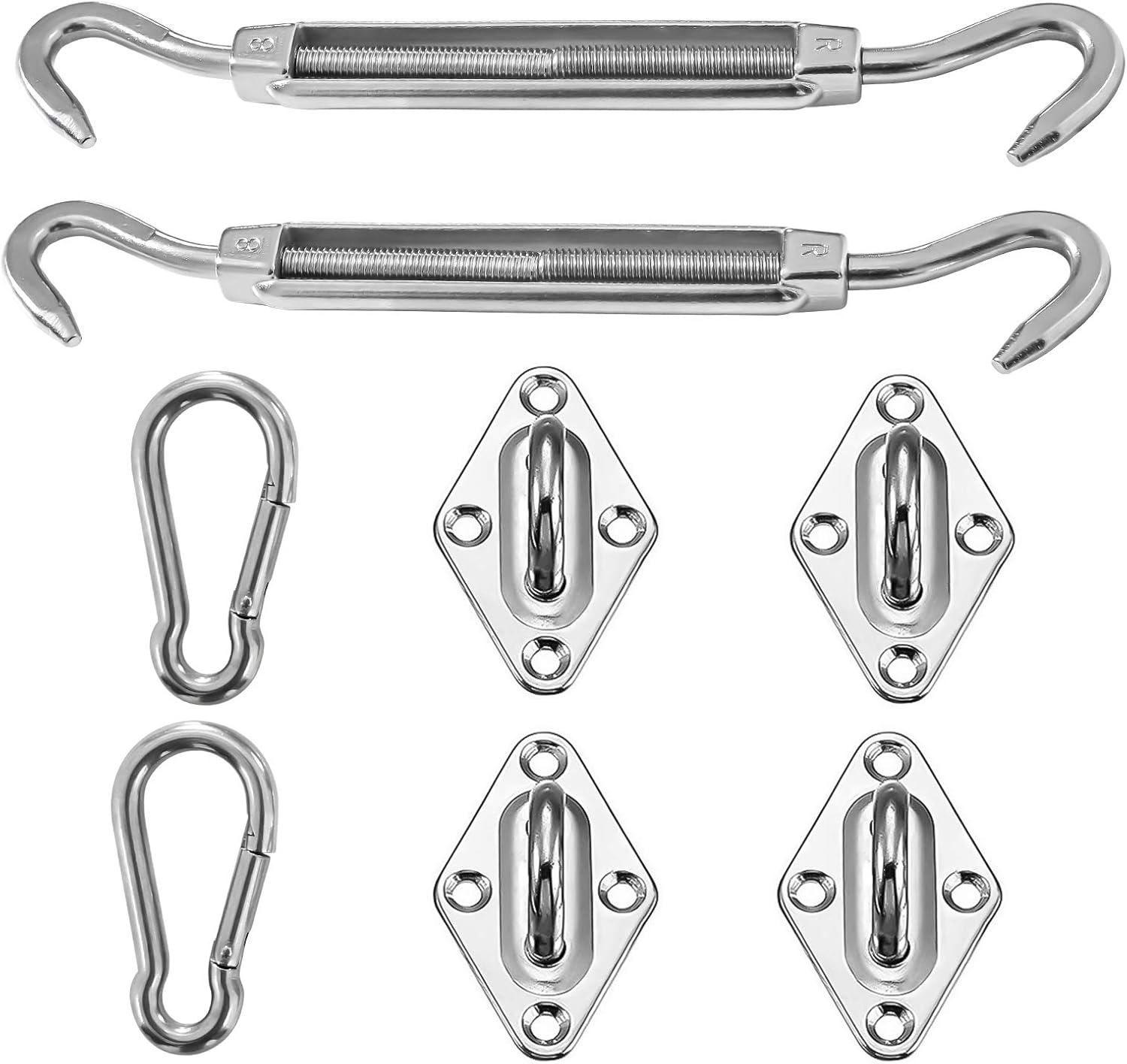 Befestigungsset 304 Edelstahl dreieckige und quadratische Sonnensegel