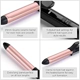 BaByliss Rose-Quartz 25mm Curling Tong Ceramic 160-210C Pink Black C451U view 4