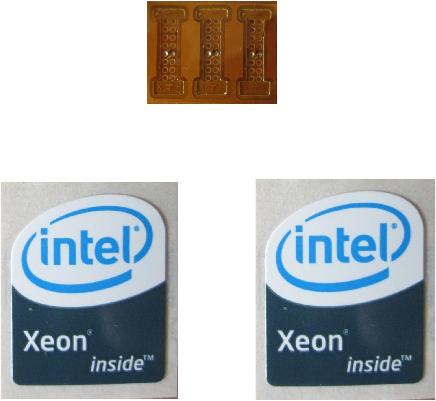 3 LGA 771 to 775 Adapters for Xeon Mod with 2 'Intel Xeon Inside' stickers