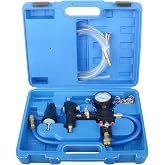 DAYUAN Radiator Cooling System Vacuum Purge Coolant Refill Tool Kit | Professional Radiator Adapter, Fast Coolant Refill, Eliminates Air Pockets, Fits Most Cars SUVs Vans &amp; Trucks, Blue Case