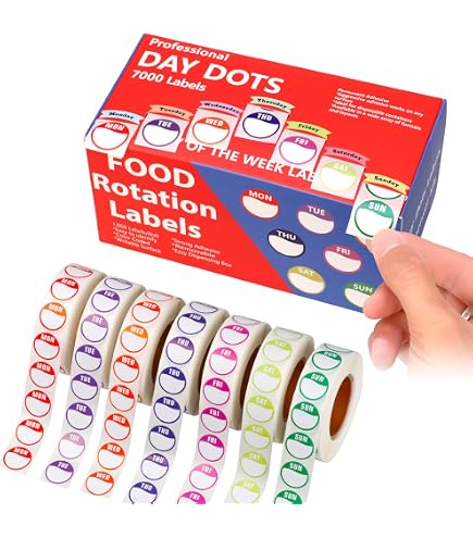 Food Safety Labels Egg Free Food Rotation Labels 500 Pack - 32mm Round ...