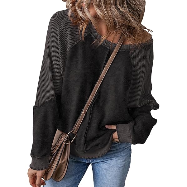 Amazon.com: LYXIOF Womens Off Shoulder Sweatshirt Slouchy