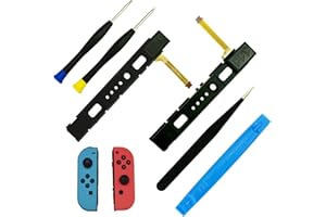CTHTBZ Left & Right Slide Rail For Joycon, w/Sensor Flex Cable Compatible with Nintendo Switch & Switch OLED Joy-con Controller Slider Rail Bracket Replacement, With Screwdriver.