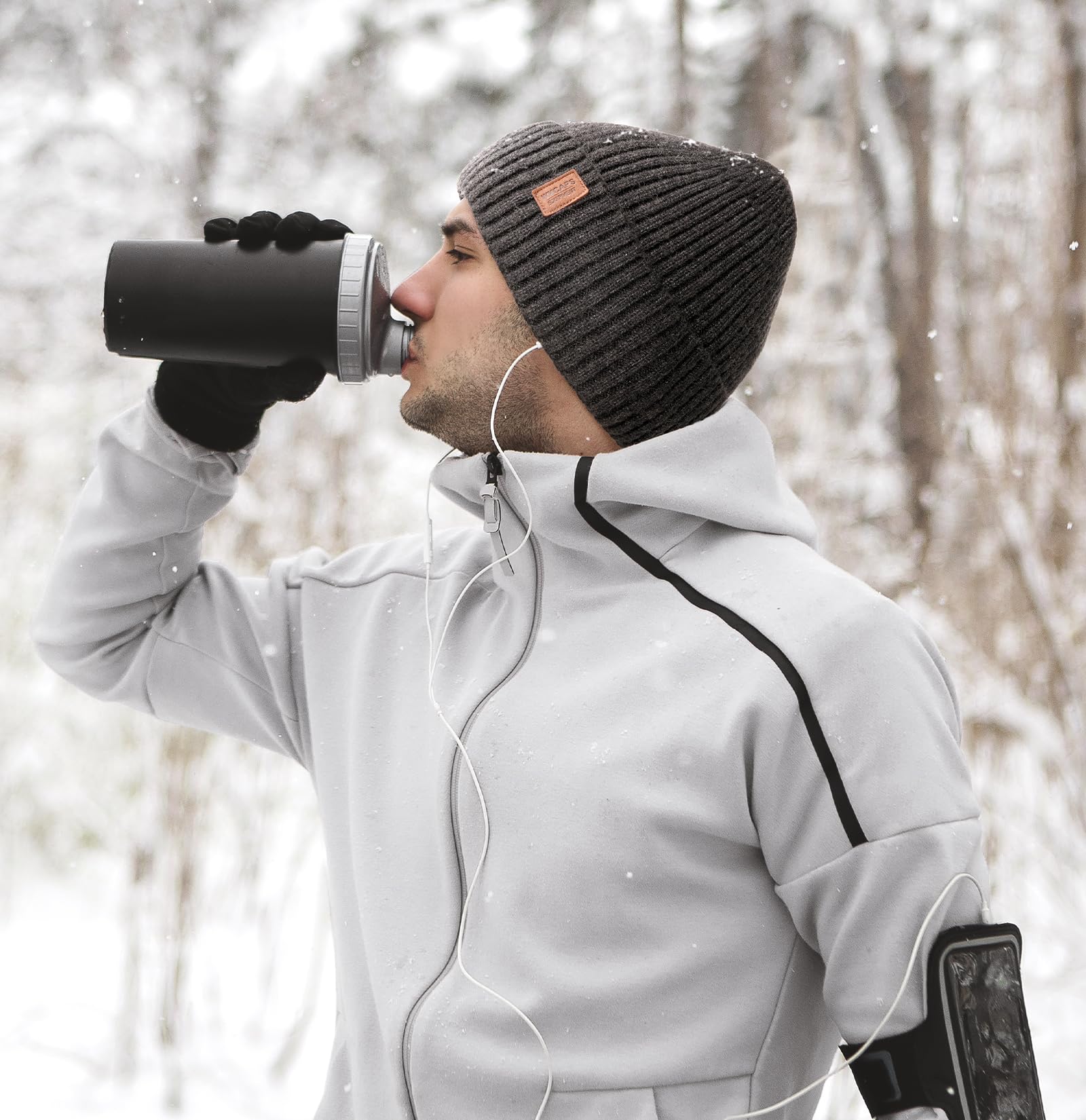 Wmcaps Warm Beanie for Men Women, Fleece Lined Beanie Warm Winter Caps Unisex Fashion Knit Cuffed Cap