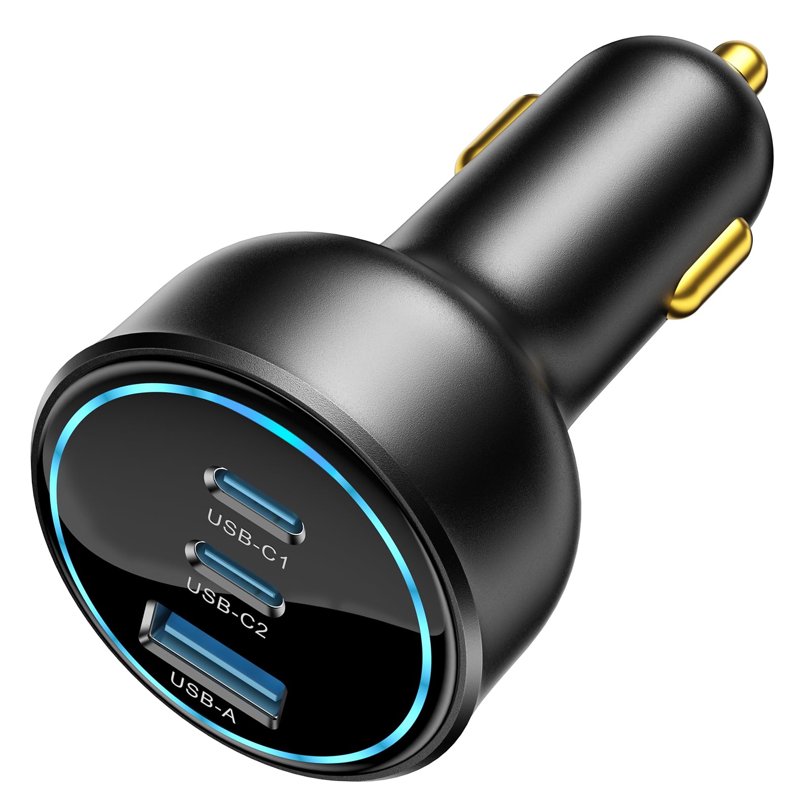 TOPADRE 138W シガーソケット usb タイプc カーチャージャー 急速充電 3ポート コンパクトサイズ 耐久性 PD 100w 車載充電器 PD3.0 /QC5.0/Samsung2.0対応 MacBook Pro iPhone Galaxy Android スマートフォン ノートPC iPadなどデバイス対応 の商品画像