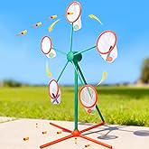 Kids Shooting Target for Nerf Gun Party - Moving Rotating Shooting Practice Game for Boys 8-12 5-7, Outdoor Indoor Large Spinning Windmill Target for Blaster, Toy Gun Accessories