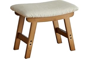 viewcare Foot Stools Ottoman, Small Soft Footrest Ottoman with Wood Legs, Sofa Footrest Extra Seating for Living Room Entryway Office