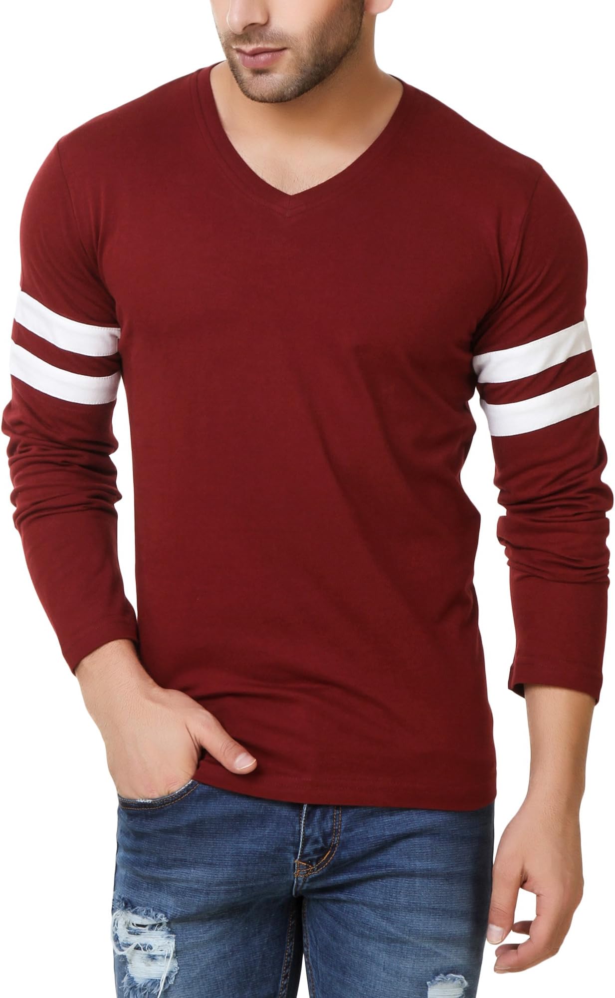 fabstone collection Men's Cotton V-Neck T-Shirt