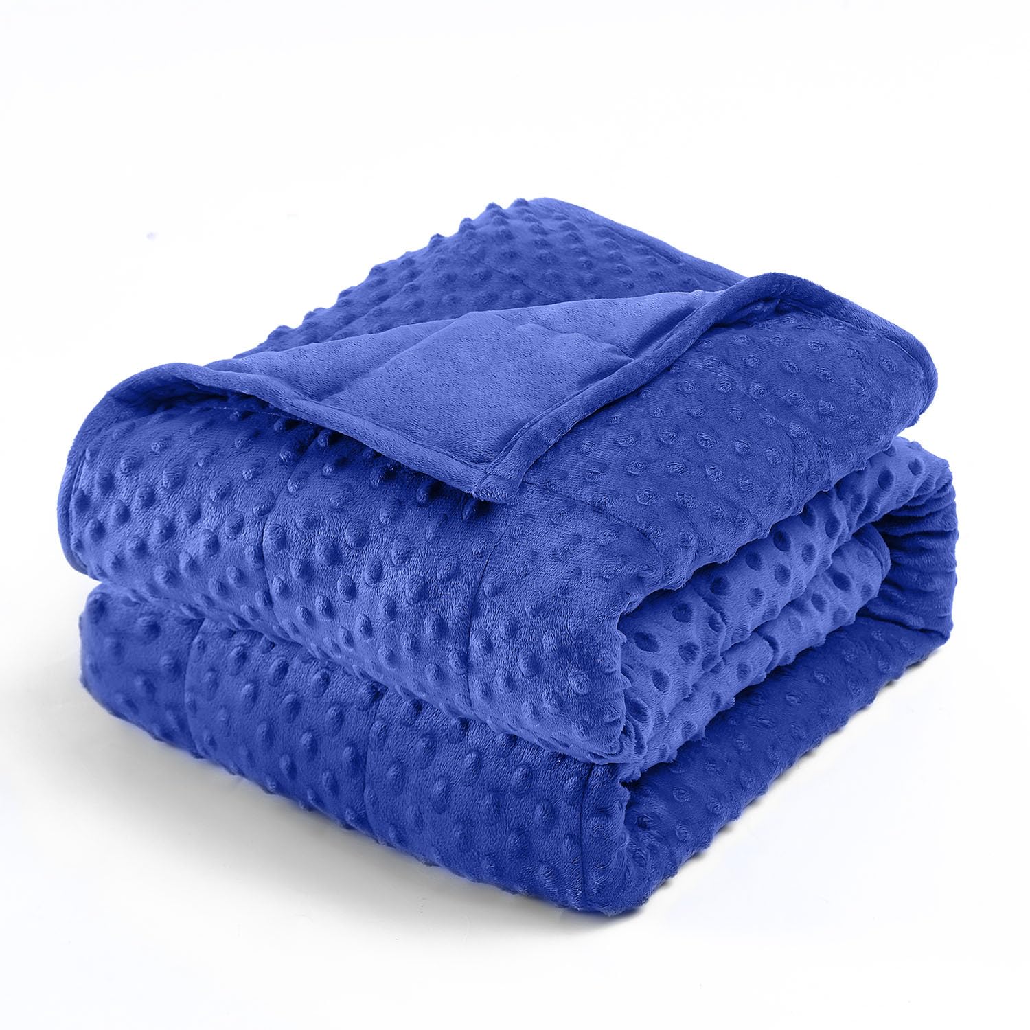 Wemore Minky Dot Weighted Blanket for Adults Queen Size 12 lbs, Soft Cozy Heavy Blanket for Bed and Couch, Breathable Blanket for All-Season with Glass Beads, Blue 60 x 80 inches Image Wemore Minky Dot Weighted Blanket for Adults Queen Size 12 lbs, Soft Cozy Heavy Blanket for Bed and Couch, Breathable Blanket for All-Season with Glass Beads, Blue 60 x 80 inches Image
