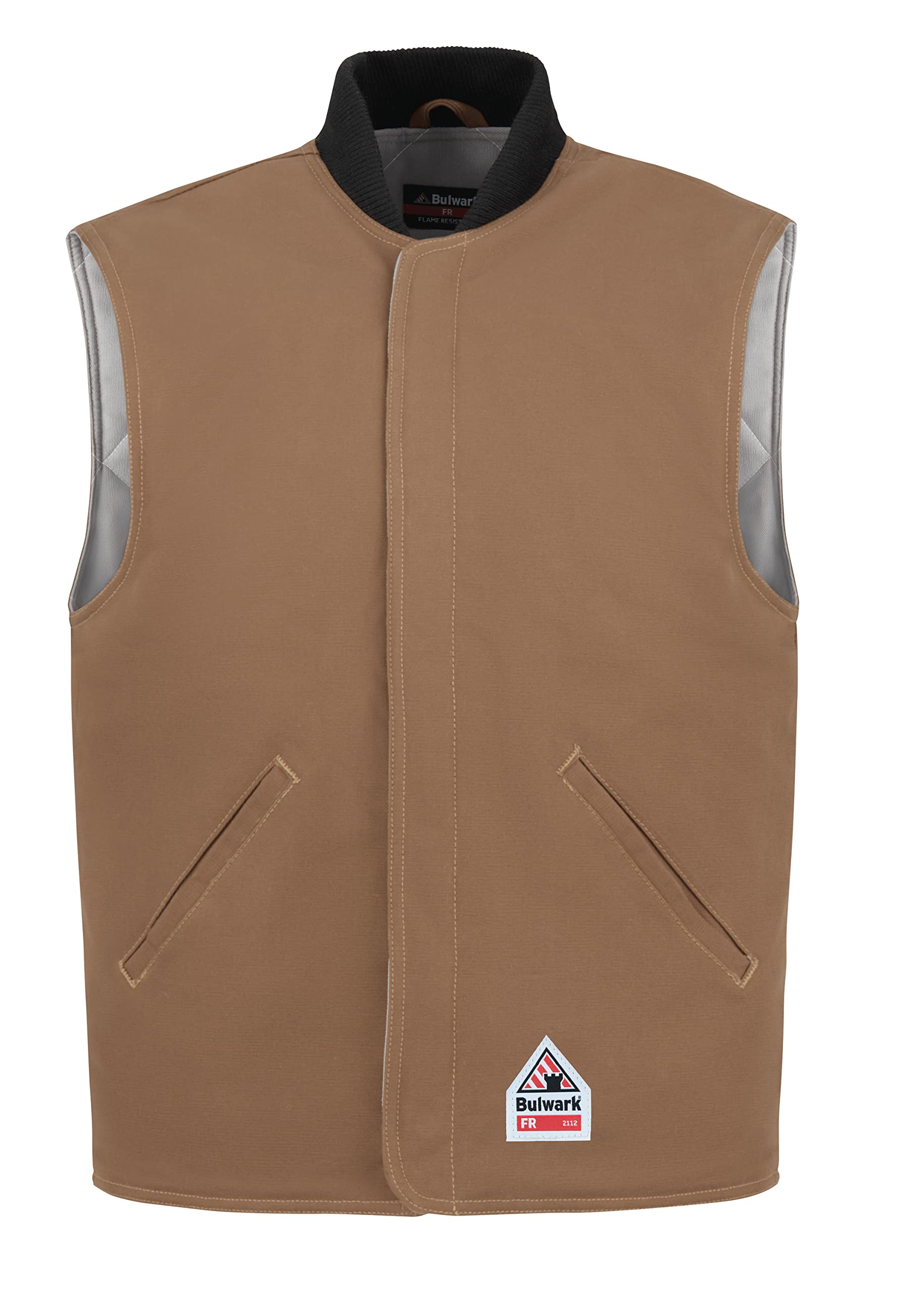 Photo 1 of Bulwark Men's Brown Duck Vest Jacket Liner, X-Large