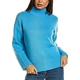 Vince Womens Rib Mock Nk Sweater, FOUNTAIN, SMALL