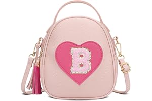 KKXIU Purse Gifts for Girls Cute Little Girl Crossbody Bag Heart Kids Small Backpack with Tassel (B)