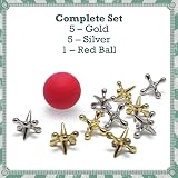Toyrific Classic Jacks Game Set with Ball and Bag – 9 Jacks, Bag, Portable view 4