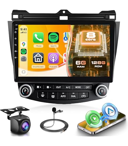 2AY-03 android カーステレオ car stereo Amazon.com: 8Core 6G+128G Car Radio Stereo for Honda Accord 2003