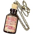 UMBRELLALABORATORY Goth necklace jewelry for women Steampunk Gothic Lolita costume accessories apothecary potion glass tiny jar bottle with handmade Halloween apothecary sticker