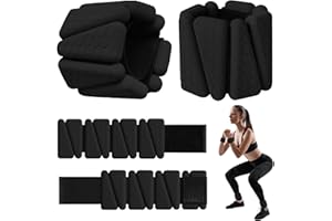 FOUUAAOOU Wrist Weights, 2Pack Adjustable Silicone Weighted Bangles for Women and Men, Wearable Wrist Ankle Weights Suitable for Yoga, Walking and Gym, Arm & Leg Workout, 2lb