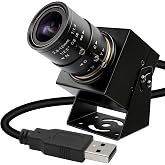 IFWATER 640fps USB Camera Ultra High Speed Monochrome Global Shutter, 120fps/210fps/420fps Webcam,2.8-12mm 4X Manual Zoom Lens, Plug&amp;Play for Raspberry Pi Laptop Industrial Motion Capture Golf Swing
